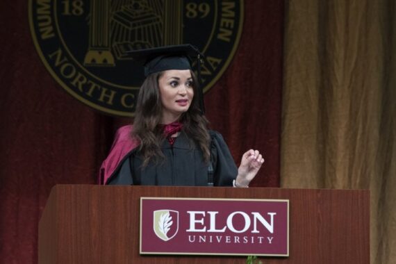 Deese Delivers Elon Master of Arts in Interactive Media Commencement Speech
